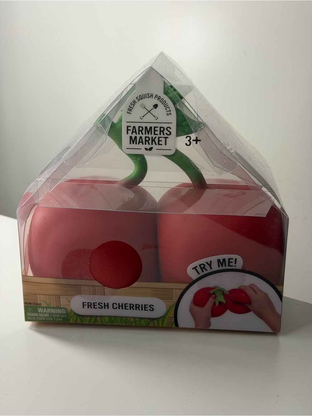 Farmers Market Fresh Cherries Squishy Toy - Red